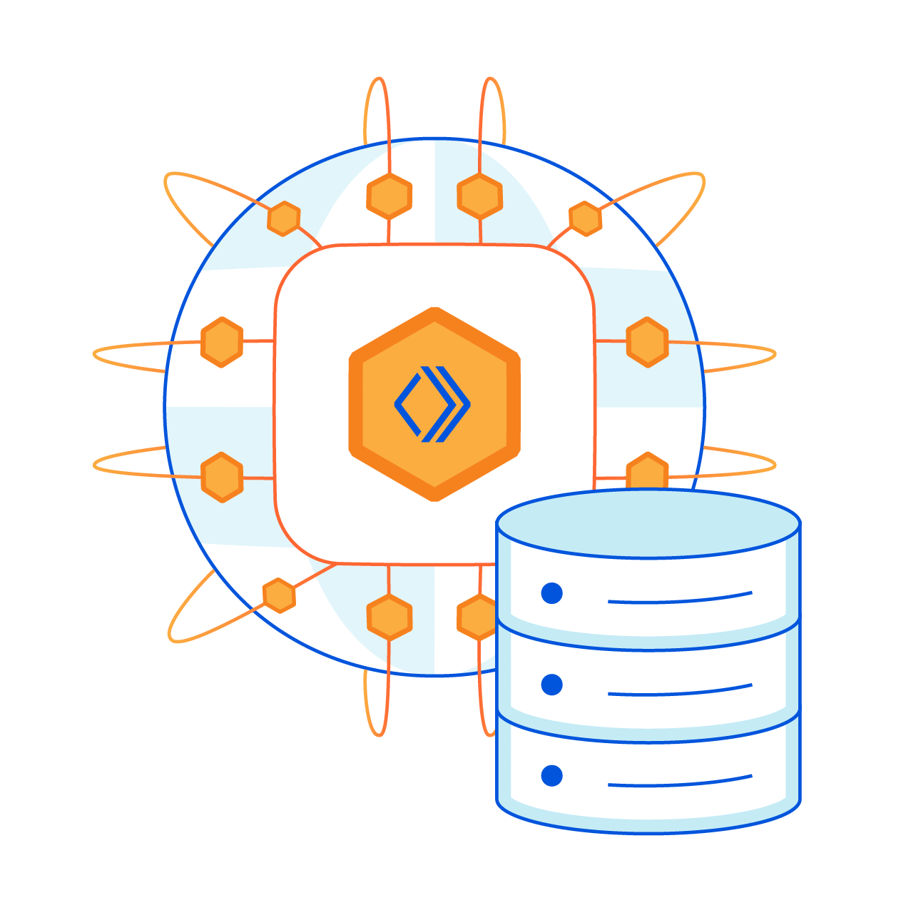 Server rack diagram illustration